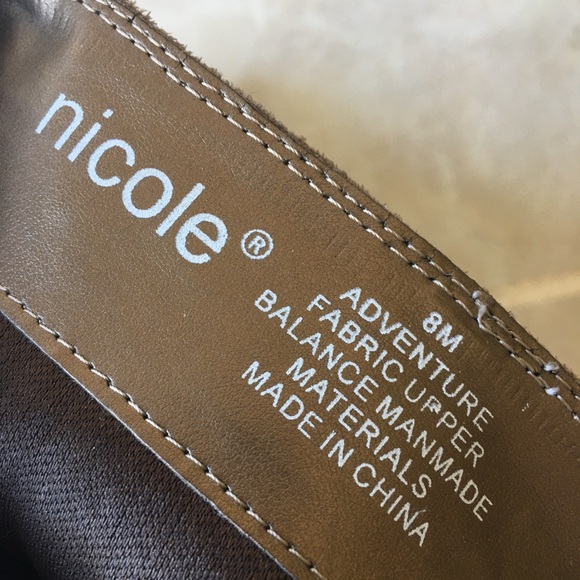 nicole boots.  8M, soft slouchy fabric, pull on, camel/brown - Picture 8 of 12